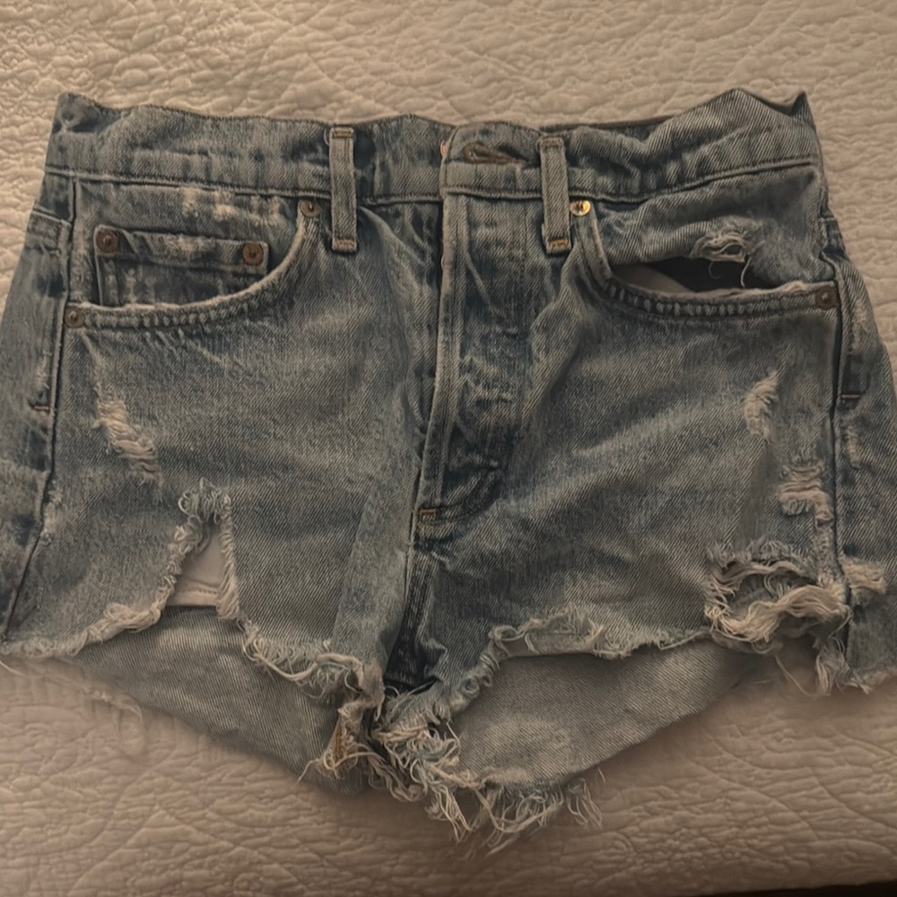 Denim Distressed Women Shorts